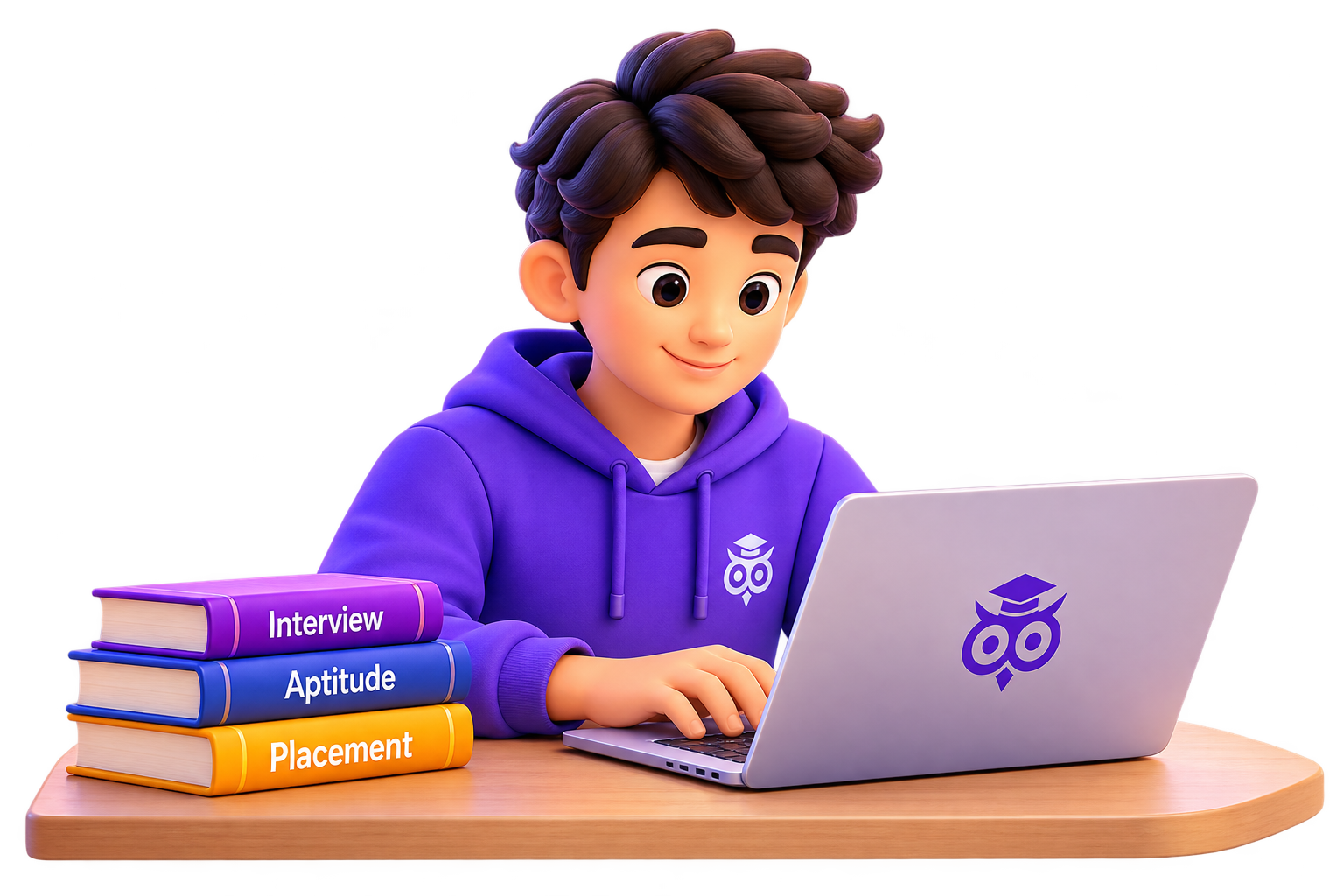 Student practicing placement preparation with Shrenit AI